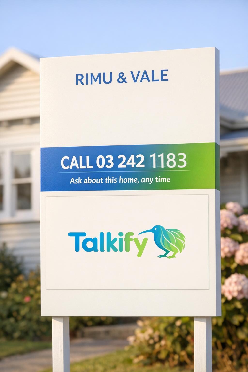 Close view of a For Sale sign showing the phone number set aside for that one property.